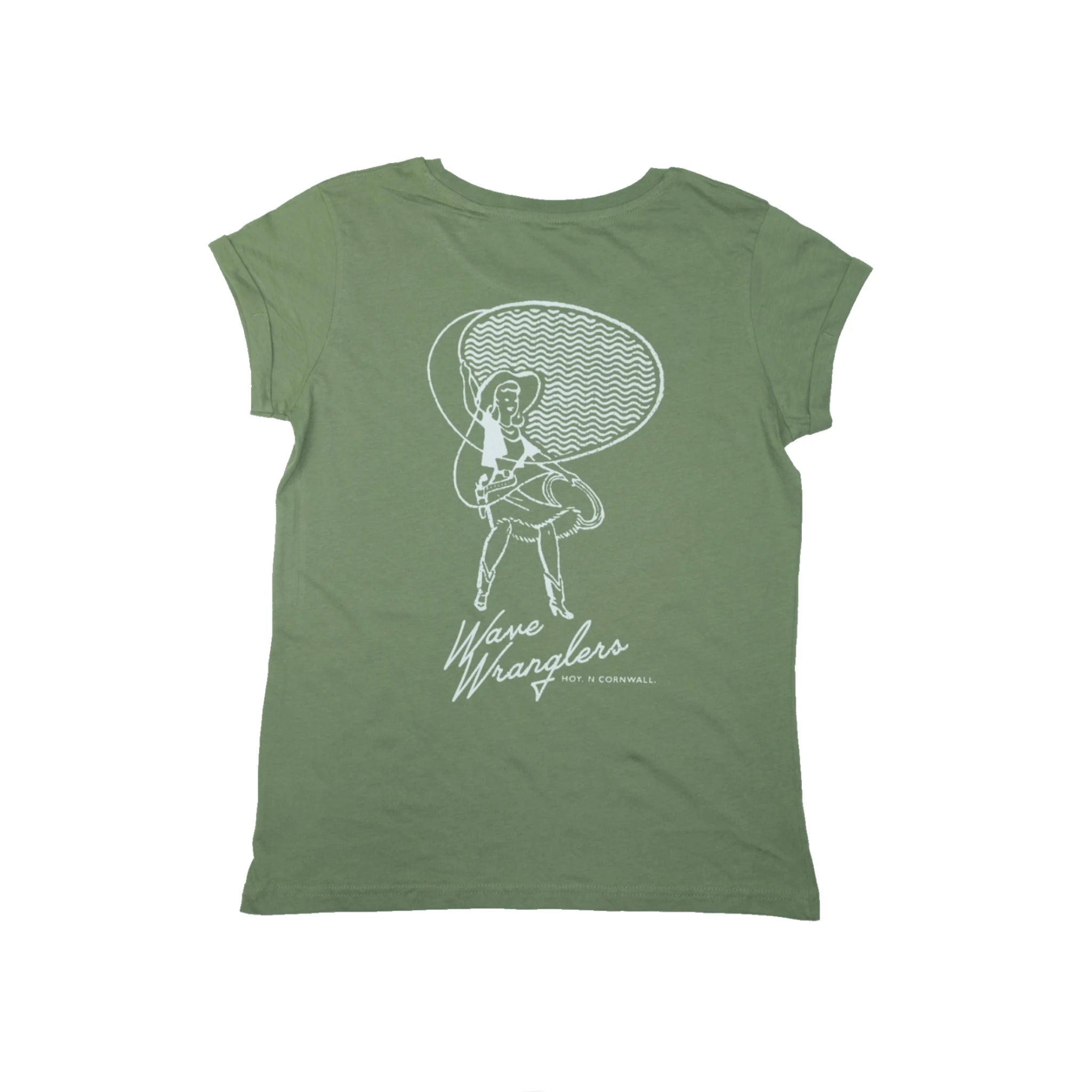 Women's Hoy Wave Wranglers Organic T-shirt - Soft Green