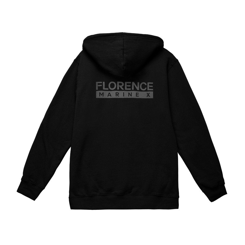Florence Marine X Burgee Hoodie - Black - Final Clearance