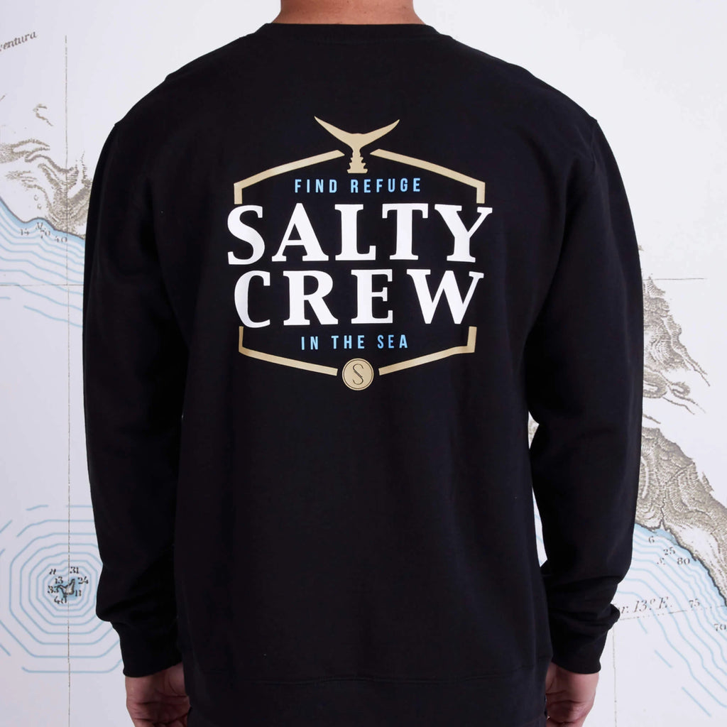 Salty Crew Skipjack Crew fleece - Black